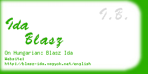 ida blasz business card